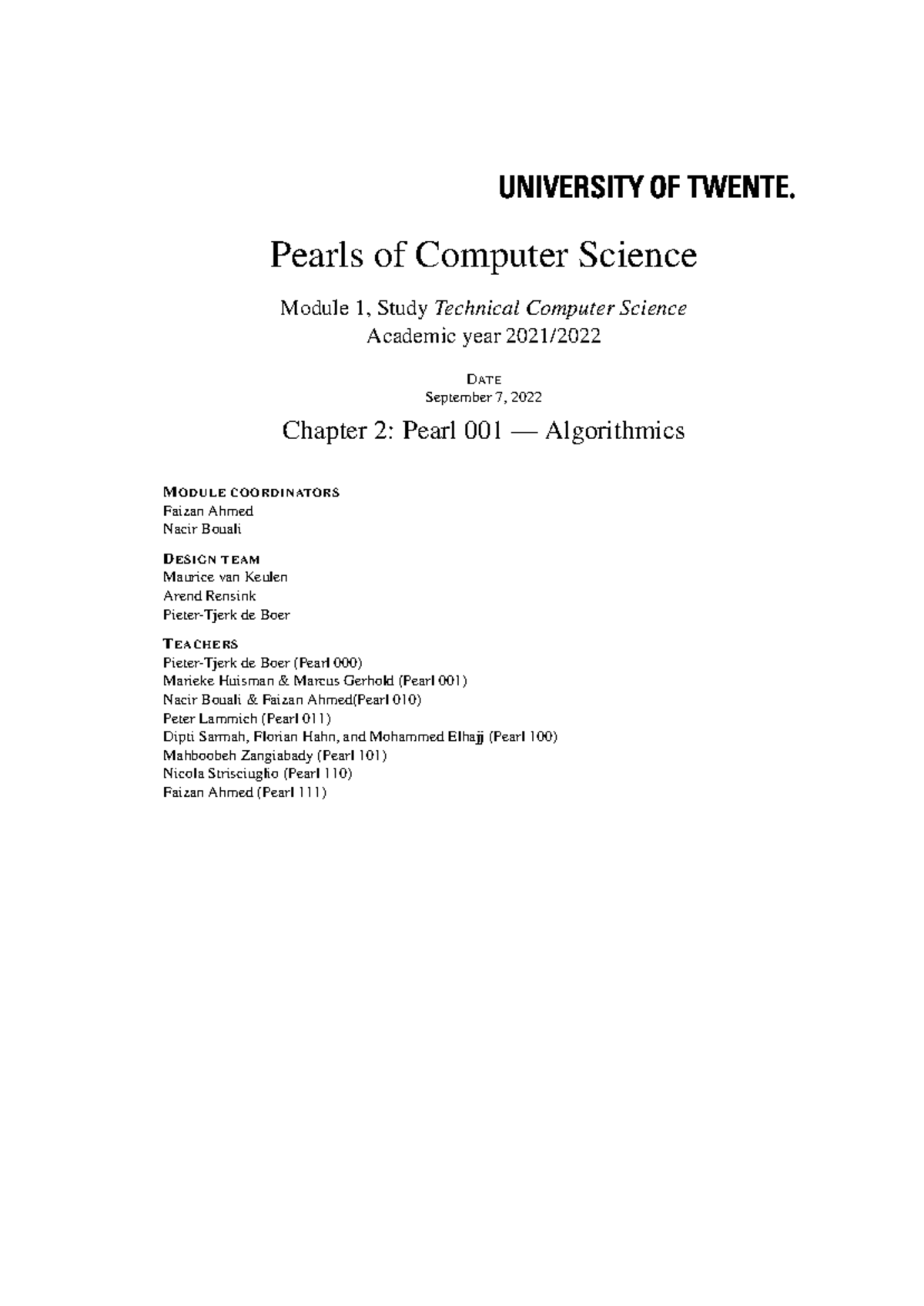 Pearl 001: Study Guide on Algorithmics in Python Programming - Studeersnel