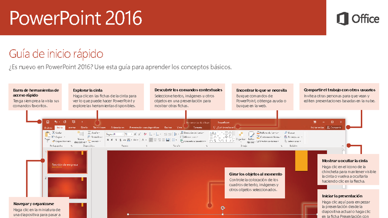 Guía de Inicio Rápido de PowerPoint 2016 - Studocu
