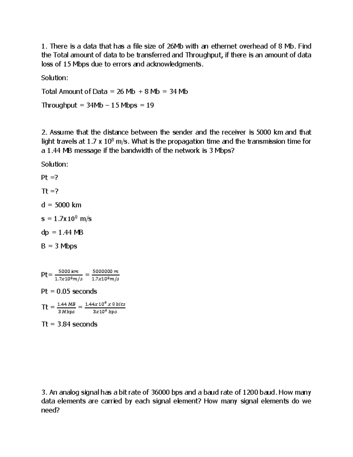 DDC 04 Performance Task 1: Data Transfer Calculations and Analysis ...