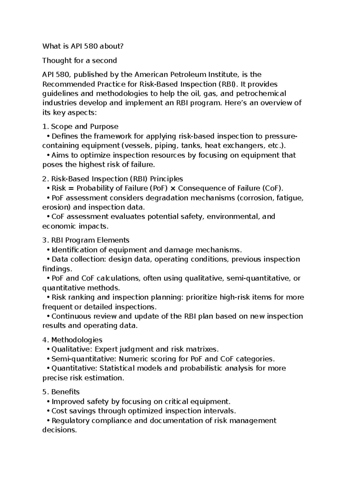API 580: Overview of Risk-Based Inspection Guidelines and Benefits ...