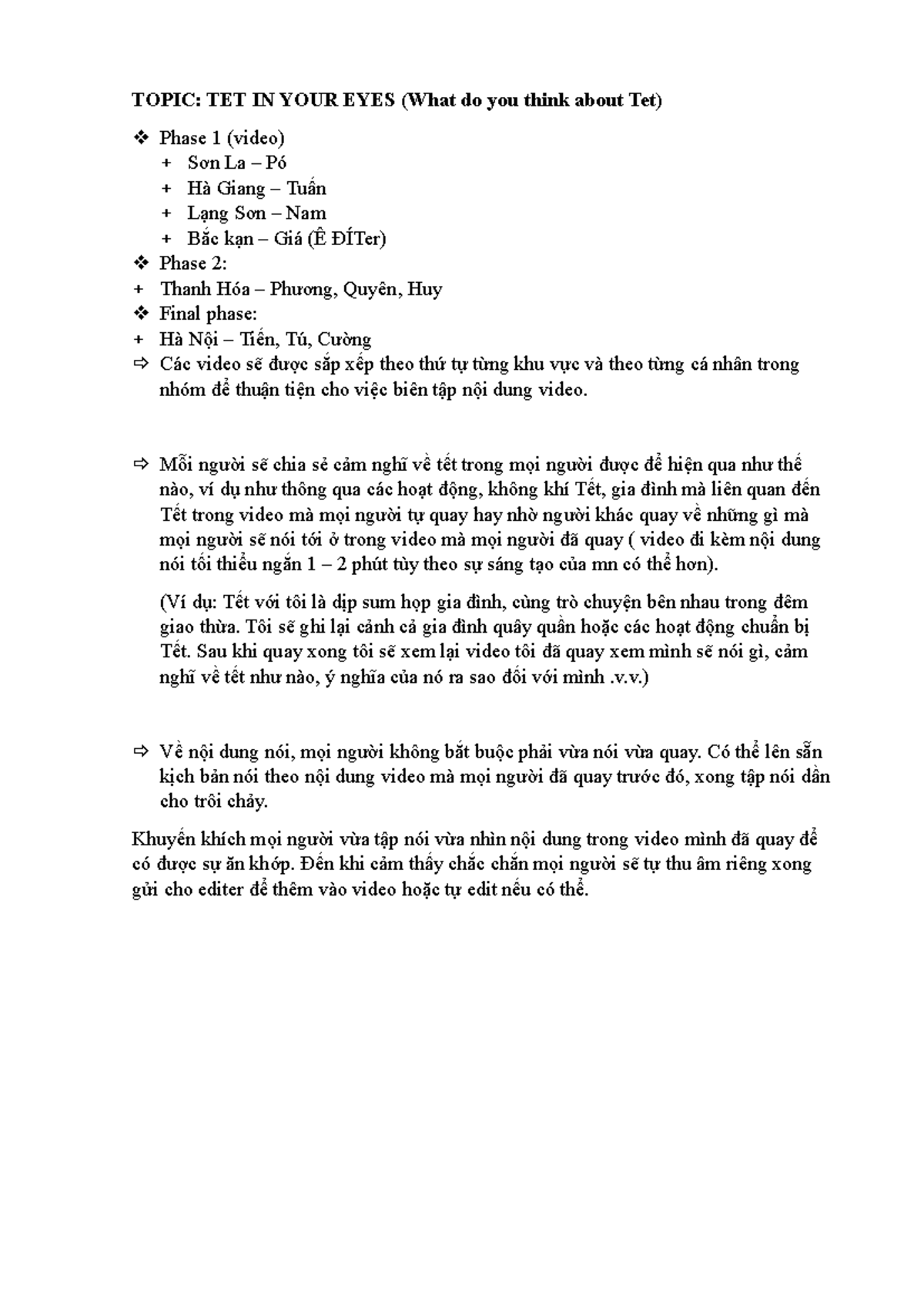 Topic - aaaa - TOPIC: TET IN YOUR EYES (What do you think about Tet ...