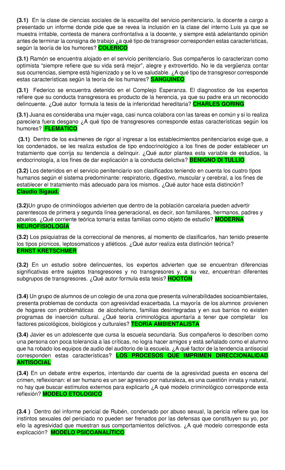 2 Parcial Teorías Criminológicas (17-07) - Preguntero Teorías ...