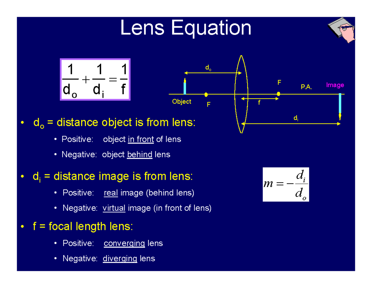 Chapter 26 - Lenses: Understanding Lens Equations and Image Formation ...