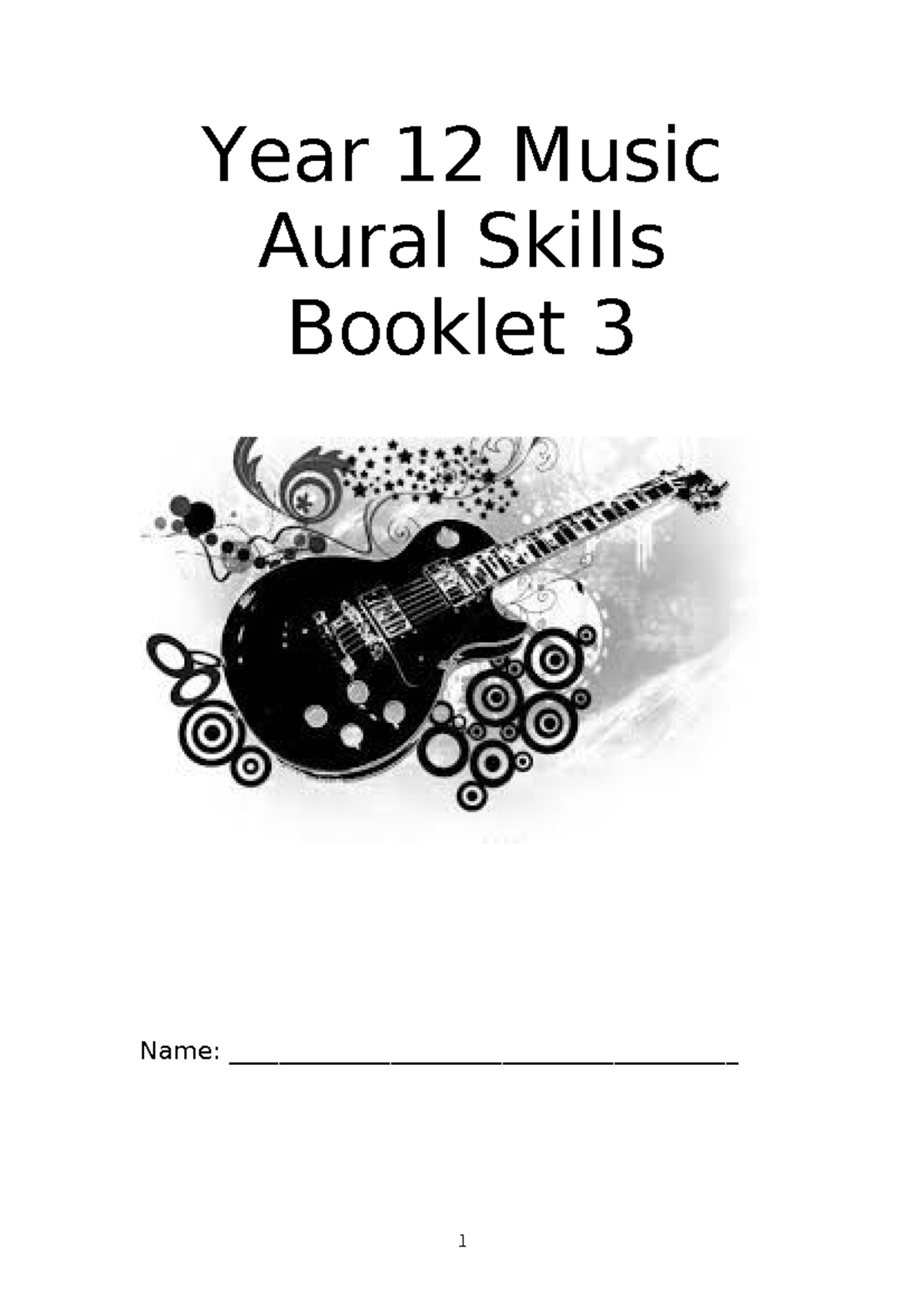 Year 12 Music 1 Aural Skills Exam Guide: Booklet 3 - Studocu