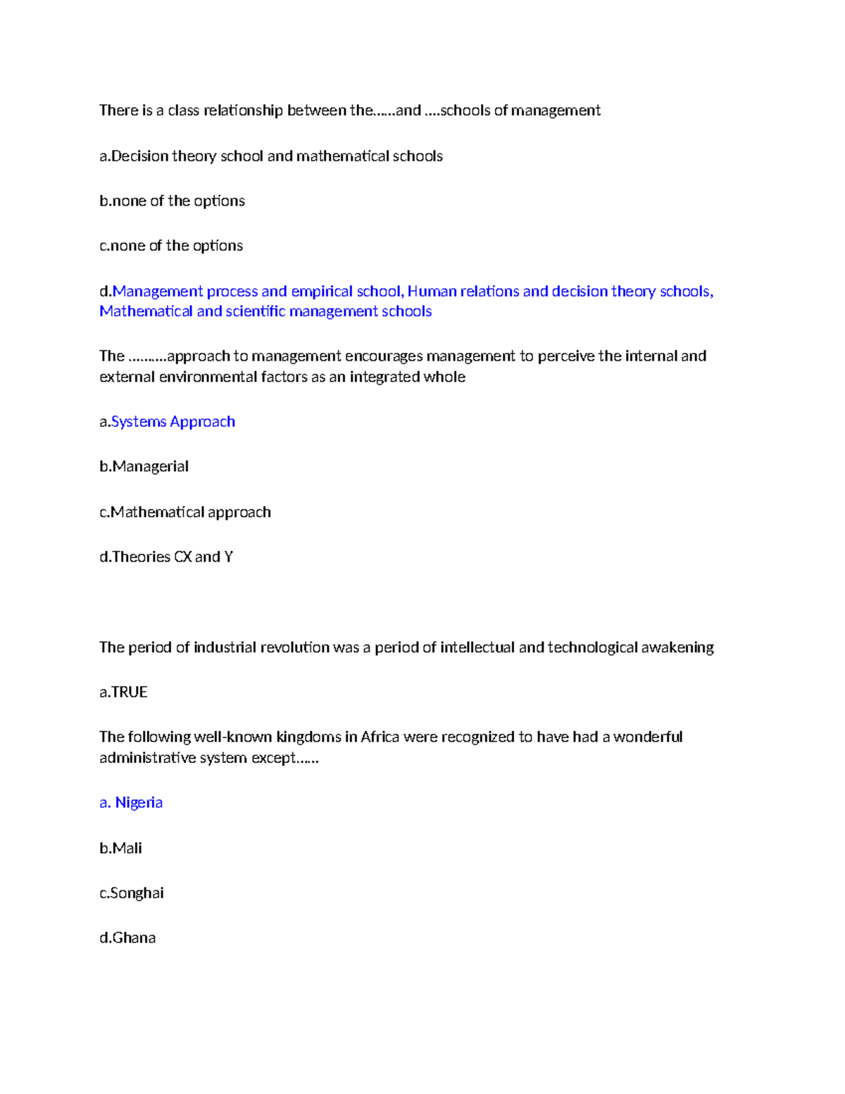 BUS 105 - Management Tutorials and Key Concepts Summary - Studocu