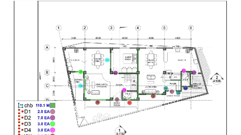 Architectural Design Drawing: Ground & Second Floor Plans A106 - Studocu