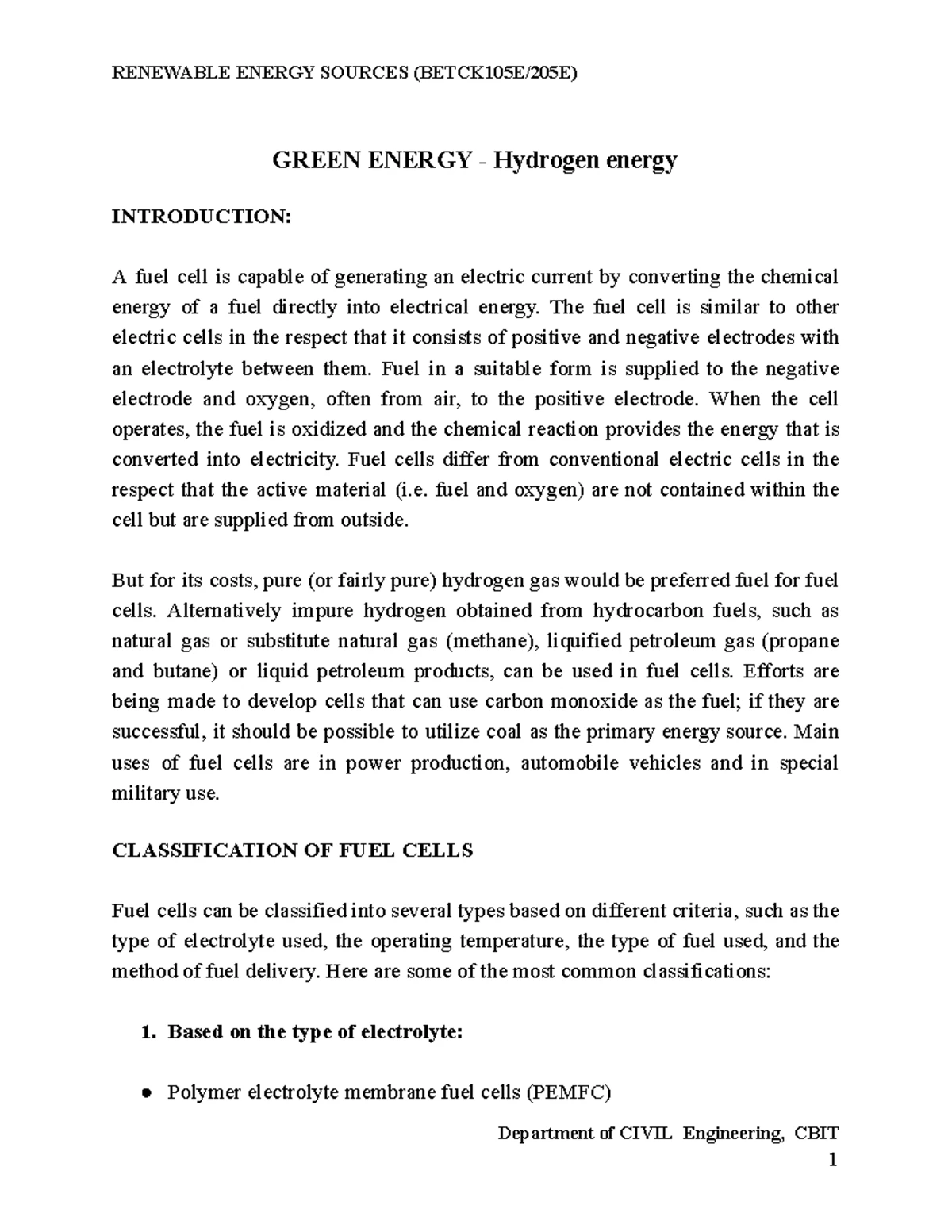 RES Module 4: Ocean Thermal Energy Conversion (OTEC) Notes - Studocu