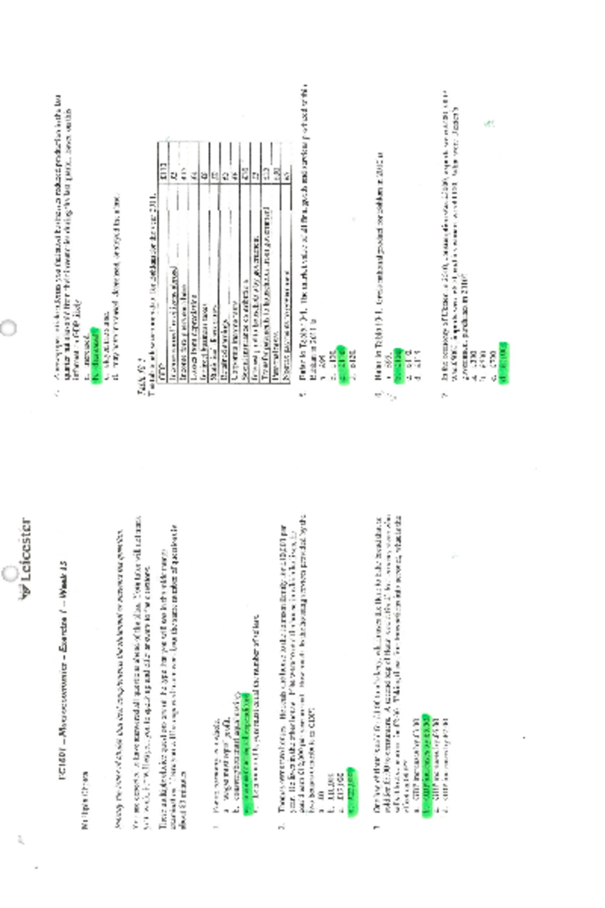 EC1001 Macroeconomics Exercise I: GDP Understanding and Analysis - Studocu