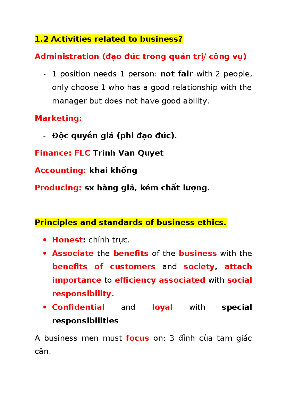 B2 04 12 - Business Ethics Principles and Their Importance - Studocu