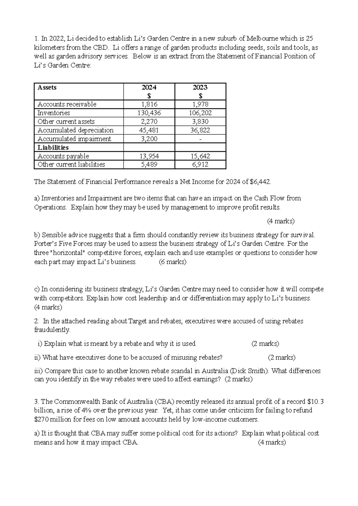 MST Sem 2 2025 Final - Midterm Exam on Financial Management and ...