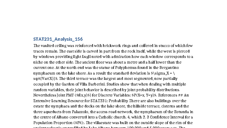 STAT231 Final Exam Notes: Statistical Inference & Villa Analysis - Studocu