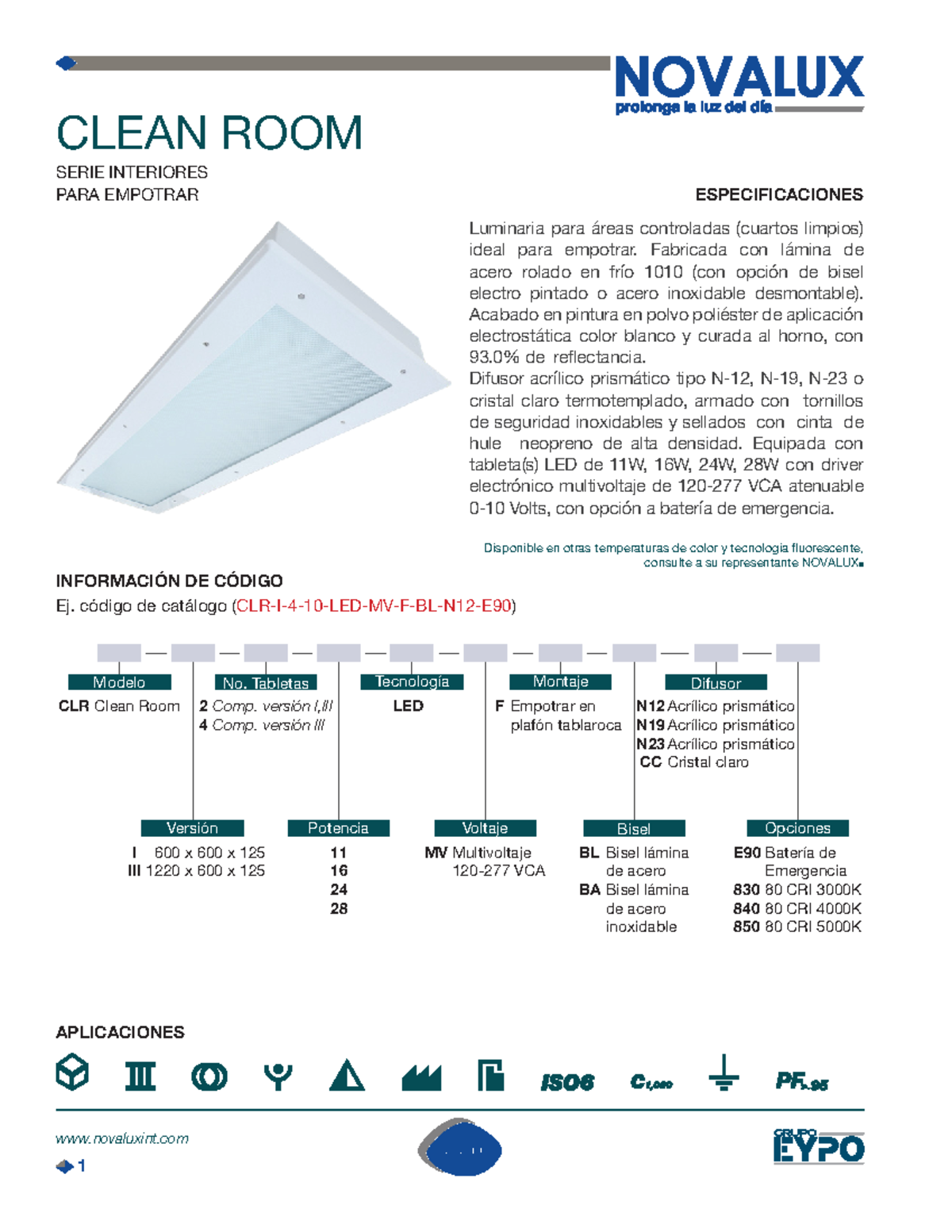 Clean Room LED Lighting Data Sheet - Technical Specifications - Studocu