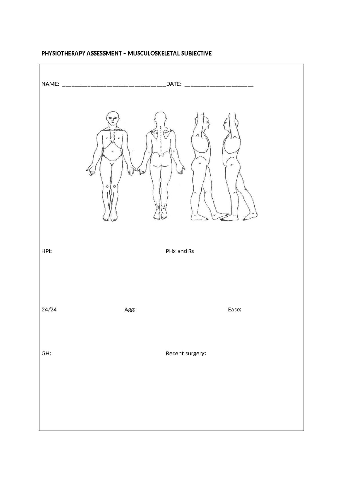 Appendix 1 Subjective Examination Template - PHS313 - PHYSIOTHERAPY ...