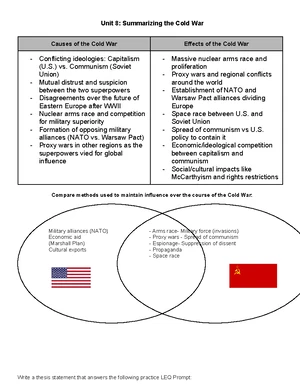 Unit 8 - Cold War Perspectives: Analyzing Key Documents - Studocu