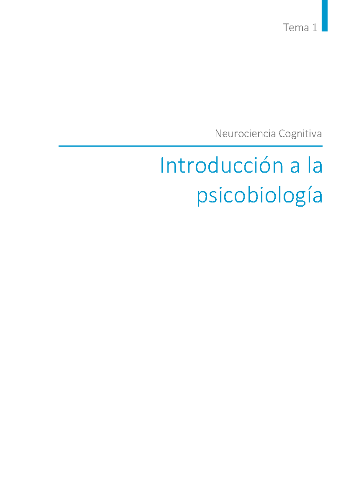 Tema1 - Apuntes tema 1 - Introducción a la psicología - Tema 1 ...