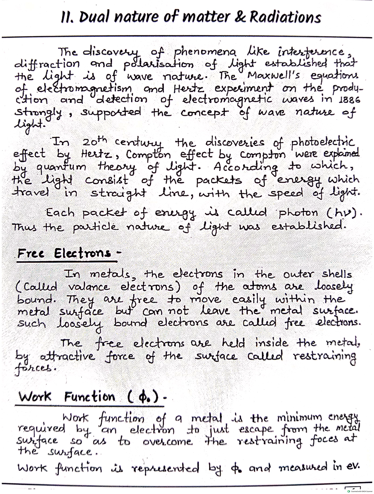 Dual Nature of Matter | Physics Notes (English) | Final Exam ...