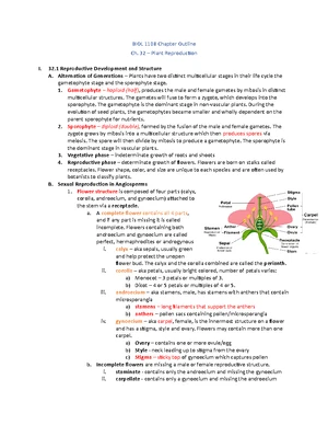 Pollination Biology - Study Notes & Assignments - Studocu