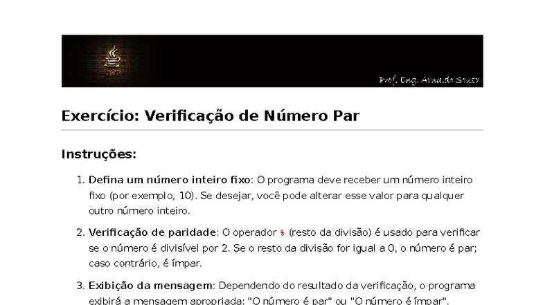 Soluções de Exercícios de Controle de Fluxos em Java - Studocu