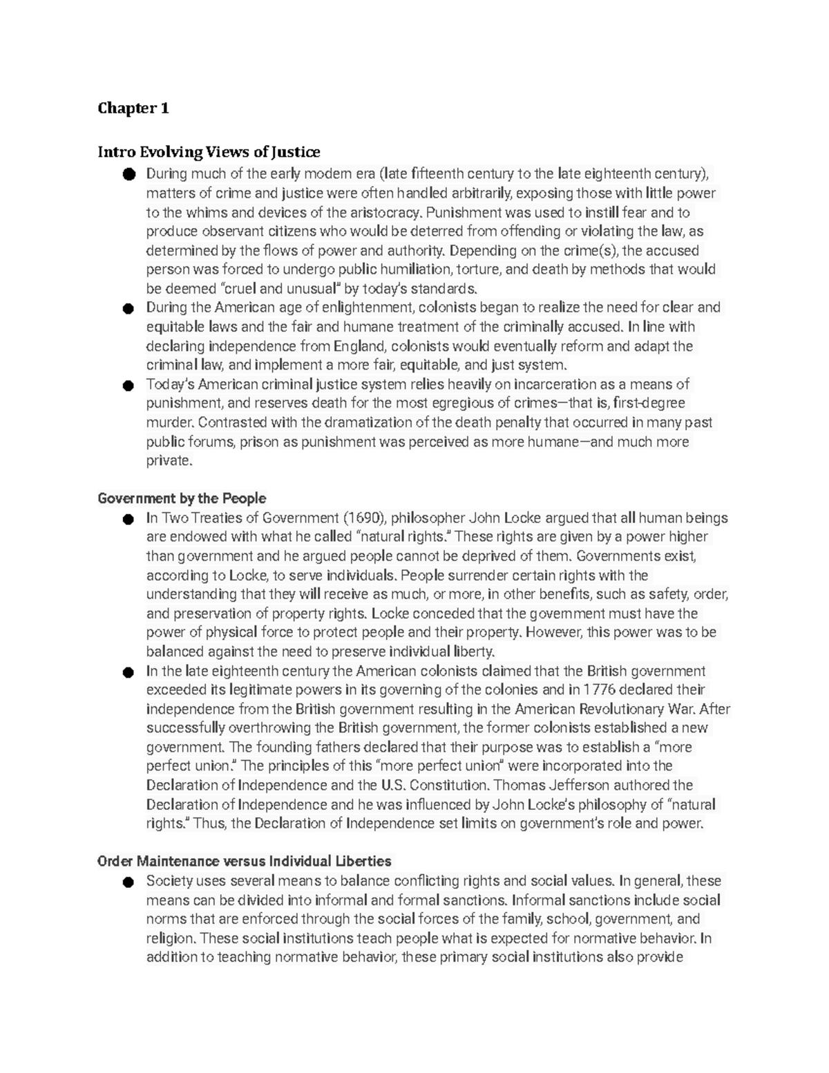 CJ chap notes - Criminal Justice, Jennfier Nelms - Chapter 1 Intro ...