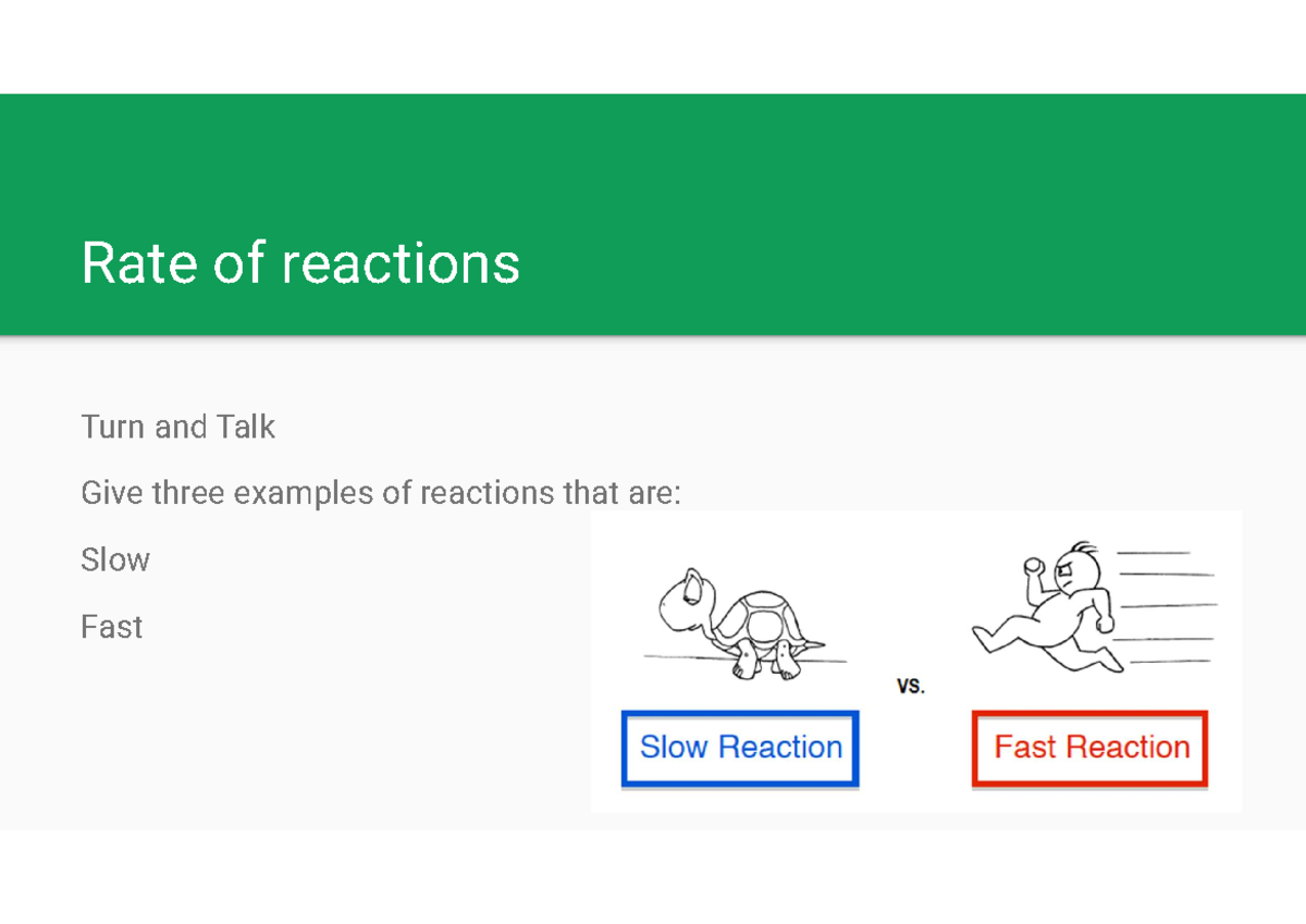 Rate of Reactions and Collision Theory Lesson - Studocu