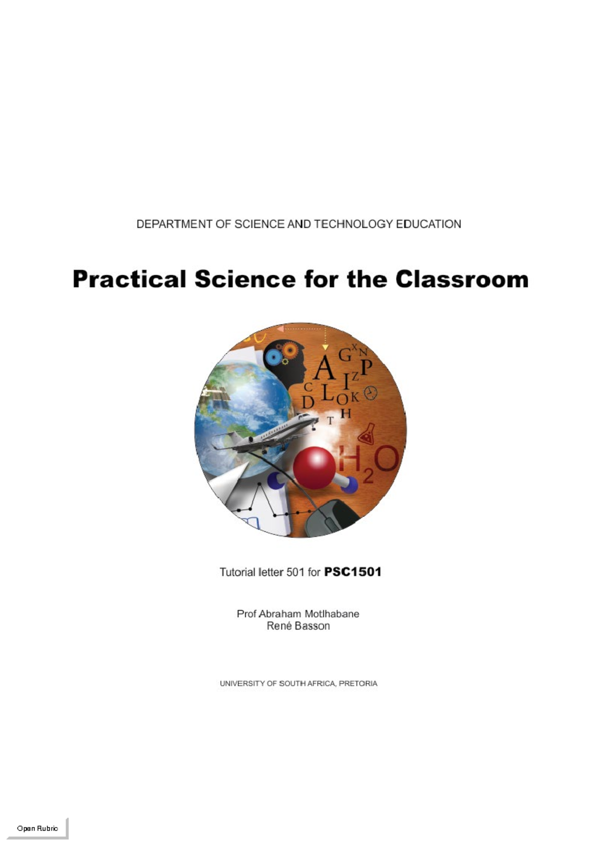 Practical Science Teaching Insights: PSC1501/501 Study Guide - Studocu