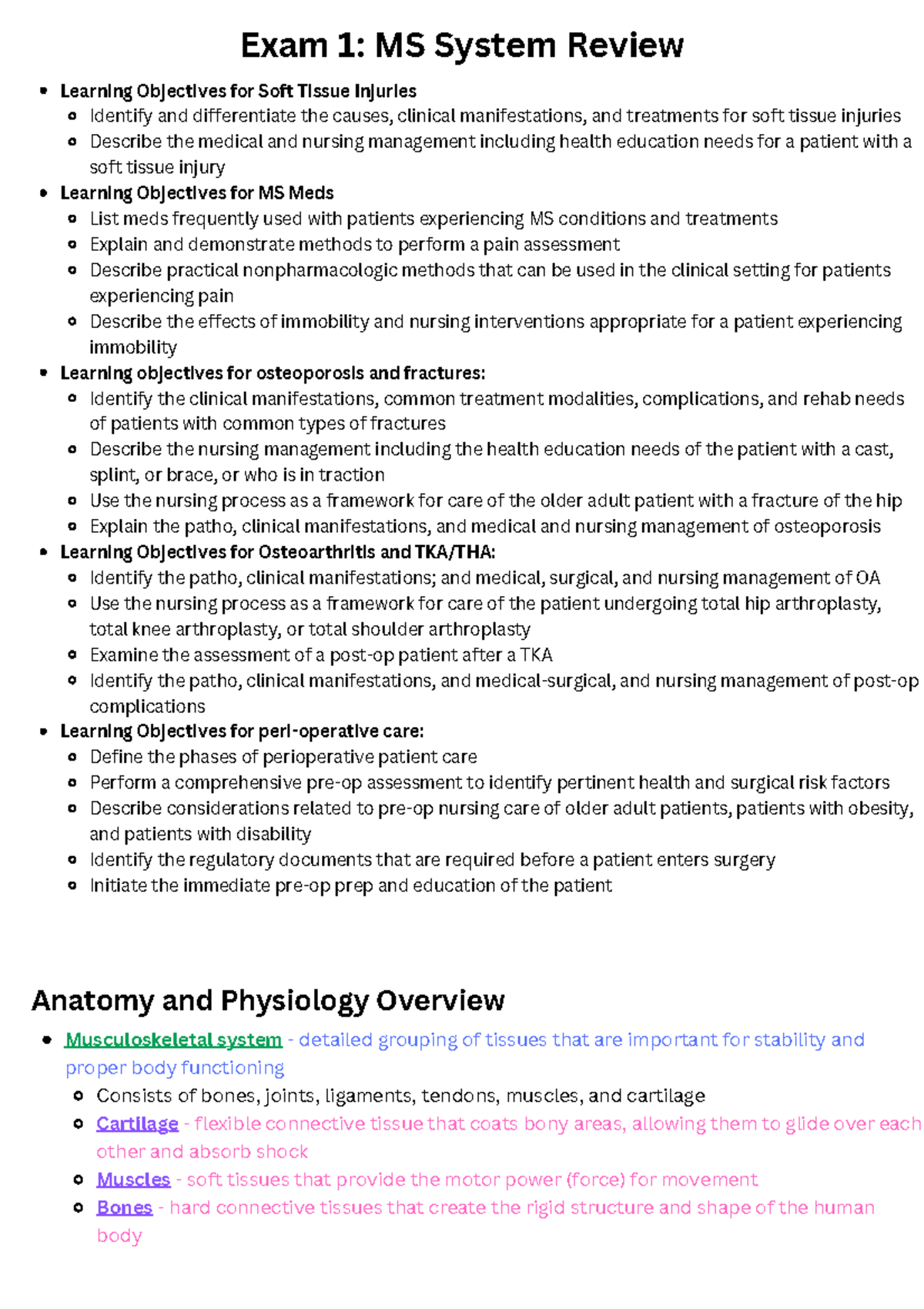 Final Exam Study Guide for MS System (Exam 1) - Studocu