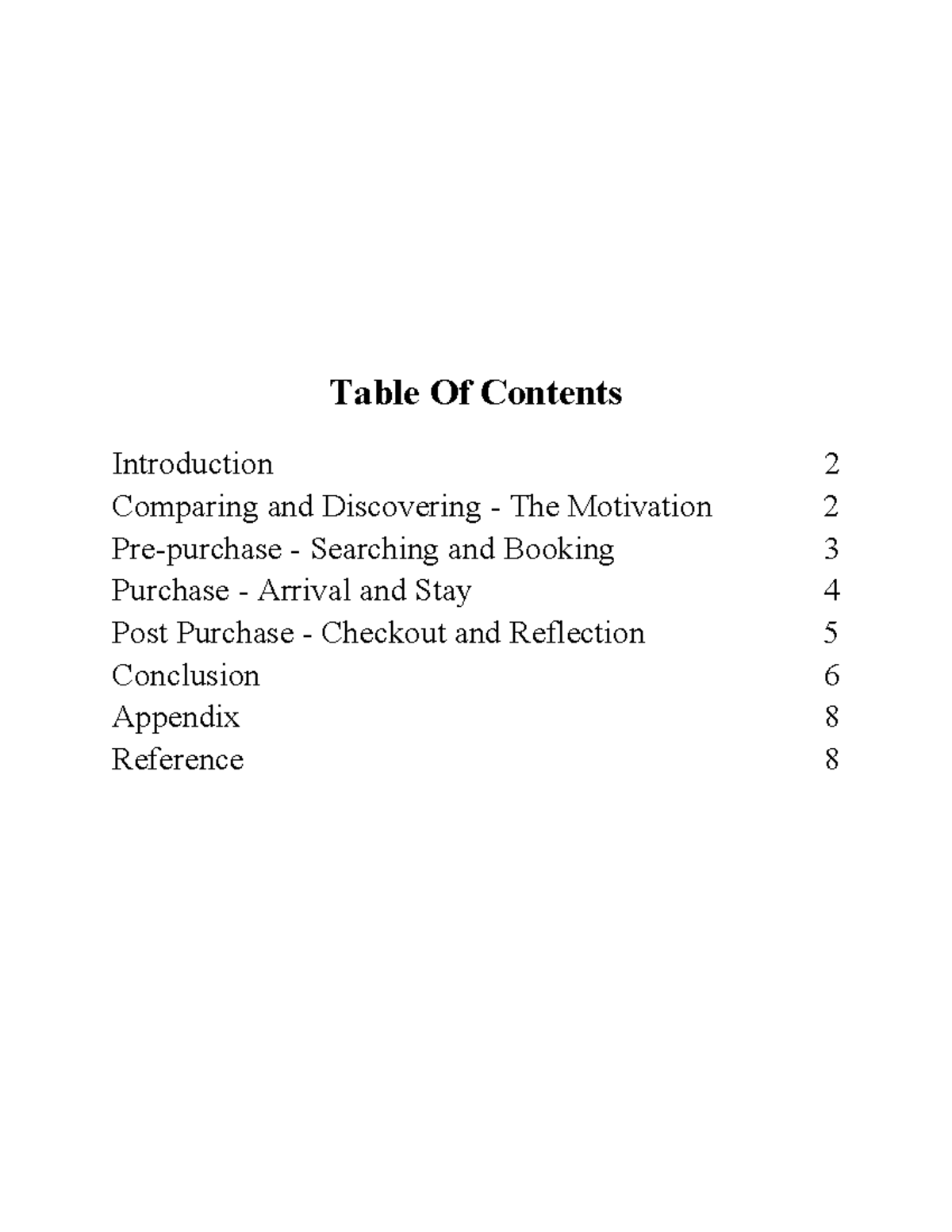 Copy of Part B - Customer Expericence - Table Of Contents Introduction ...