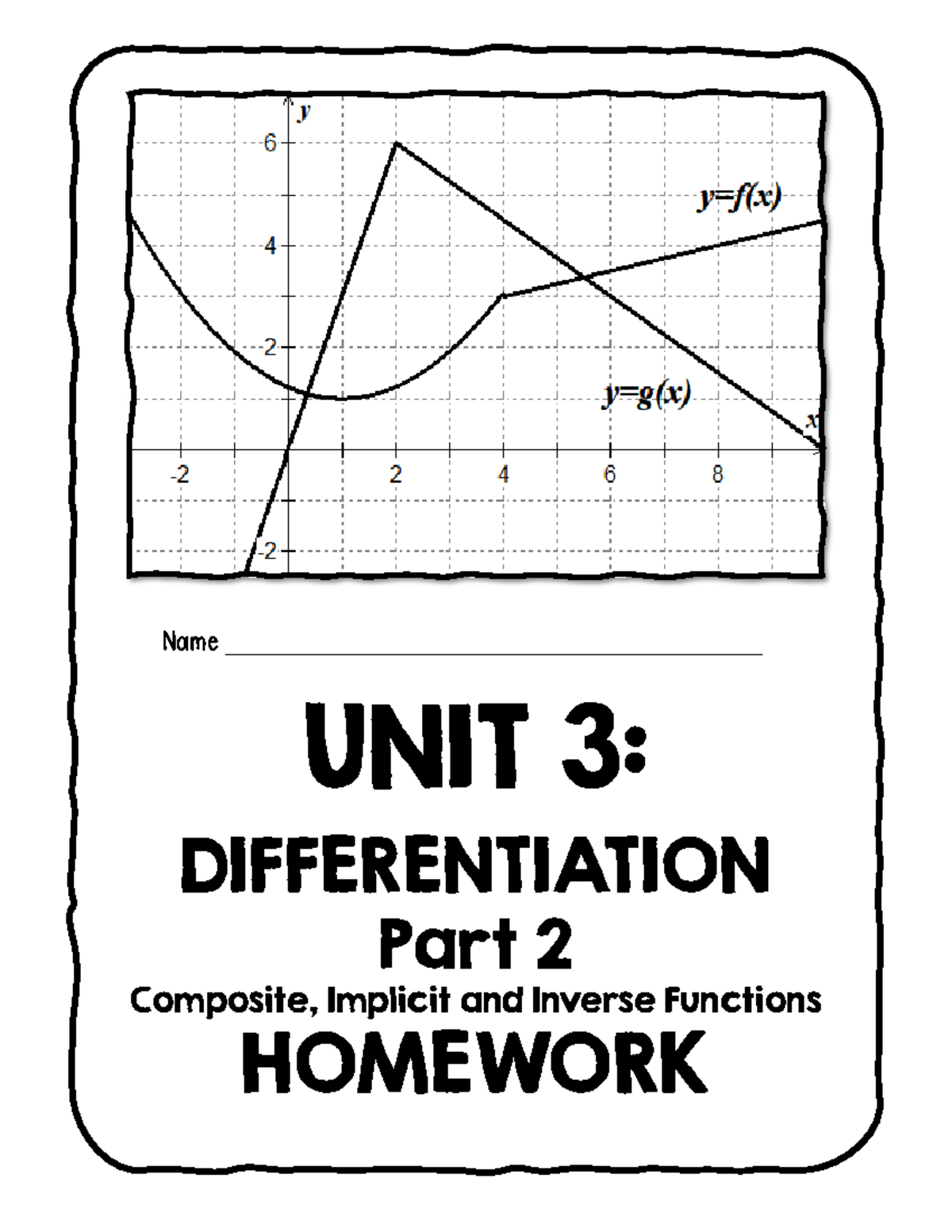 Unit 3: Differentiation Homework Bundle & Keys (Composite, Implicit ...