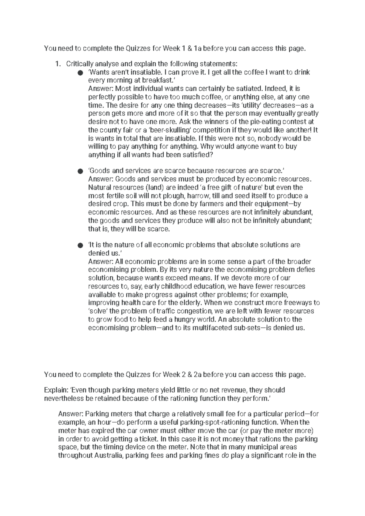 Econ 101 Final Exam Q&A: Key Concepts and Solutions - Studocu