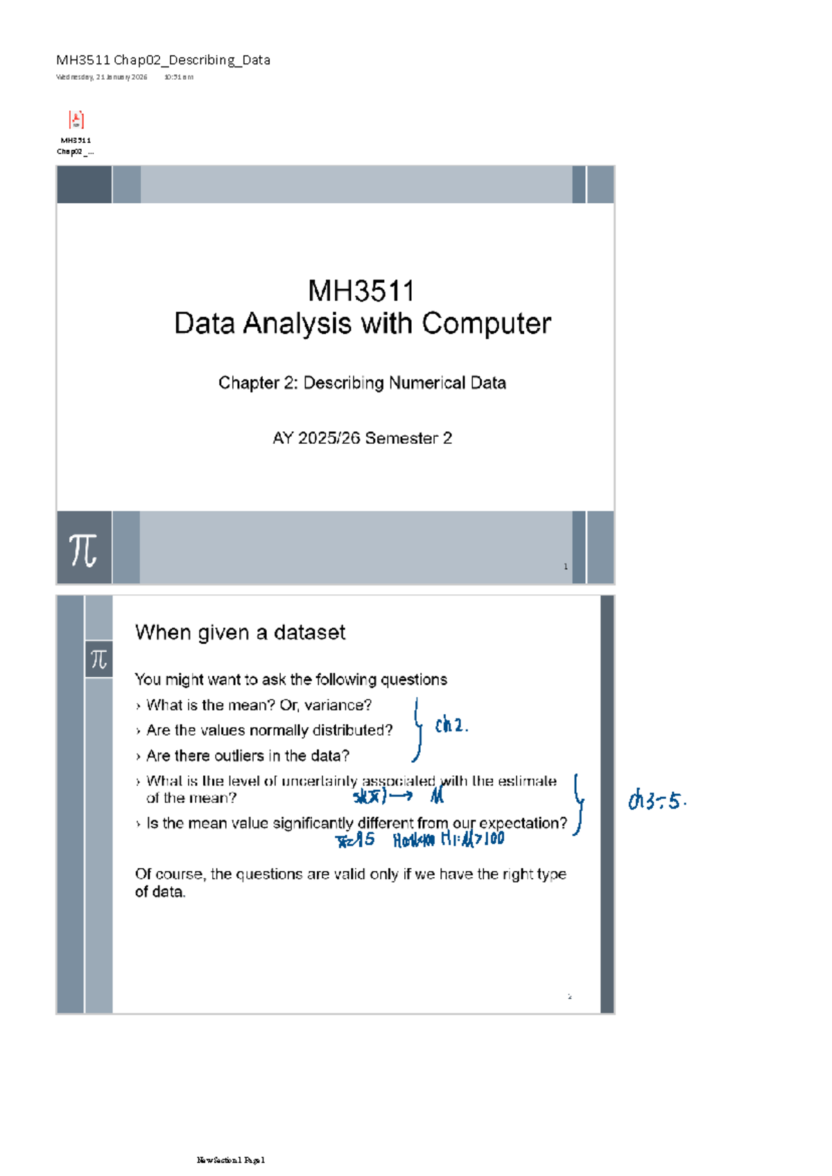 MH3511 Chapter 02: Describing Data Notes - Studocu