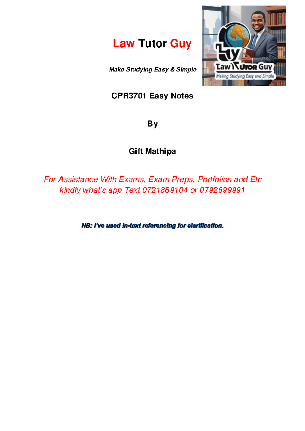 CPR3701 Study Notes: A Comprehensive Guide to Criminal Procedure - Studocu