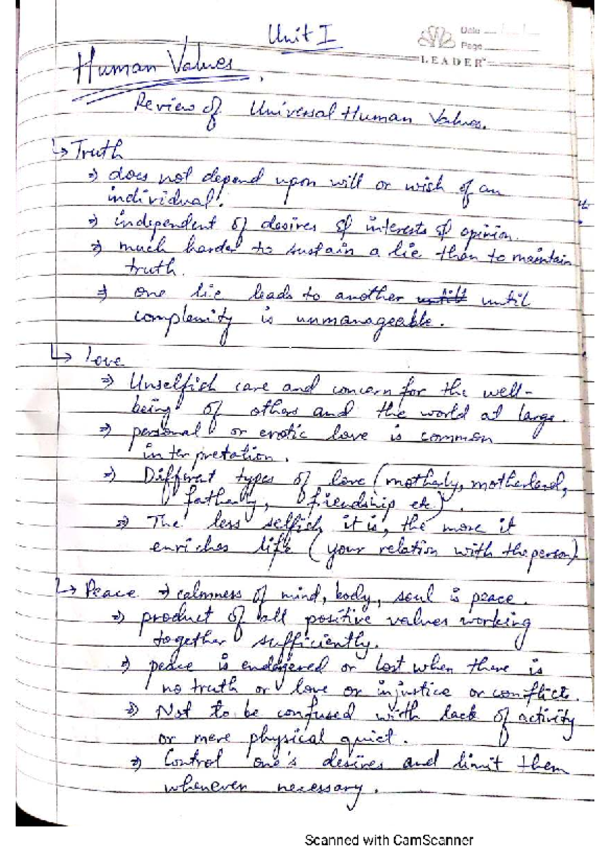 Unit I Review of Universal Human Values - HVPE 2 Notes - Studocu