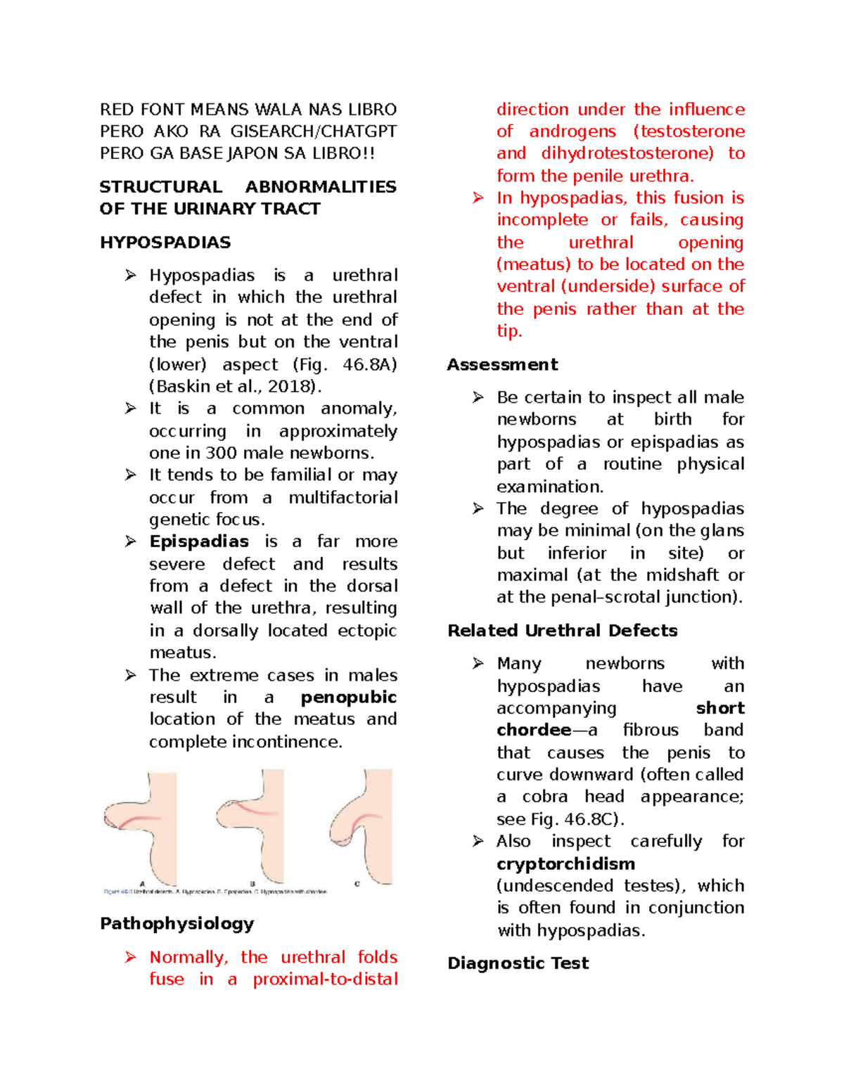 Structural Abnormalities of the Urinary Tract: Hypospadias & Related ...