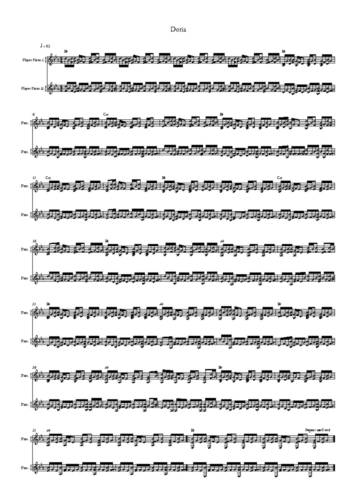 Doria Q85 B4 Player Piano Study Notes - Course 07 - Studocu