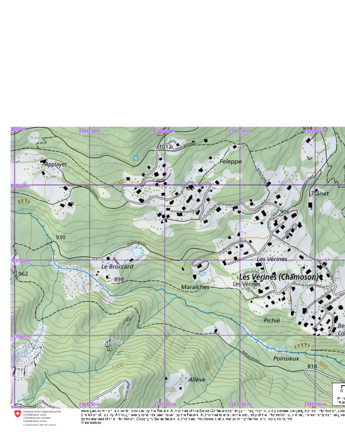 Topographical map (exam Surveying PL) - BS Architecture - © swisstopo ...
