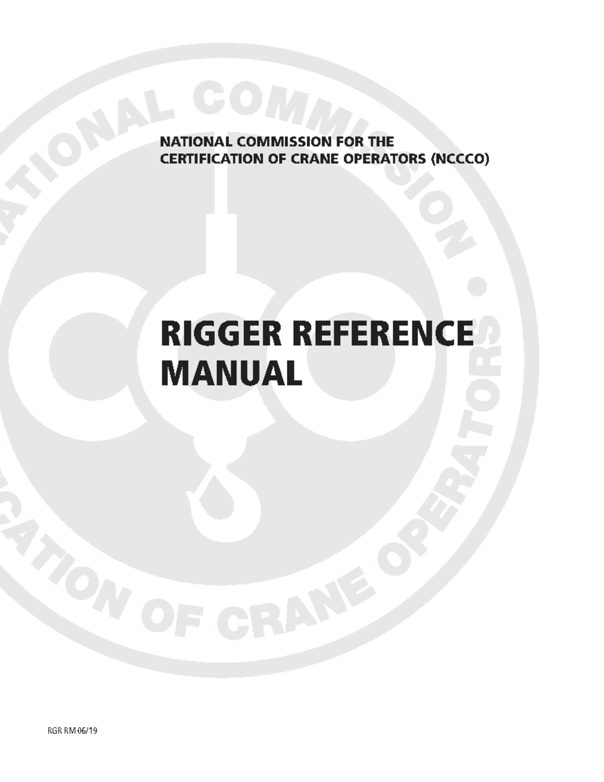 NCCCO Rigger Reference Manual (RGR RM) - Comprehensive Guide - Studocu