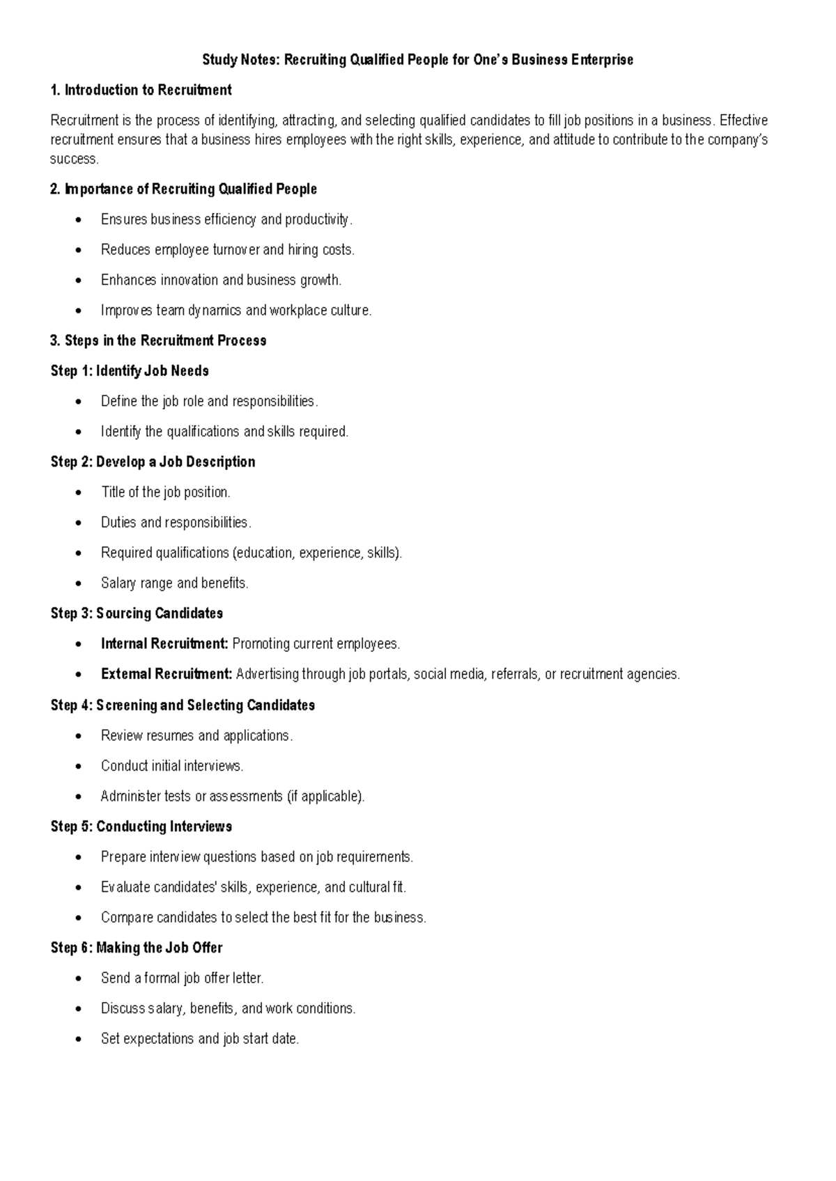 G12 LAS Day 2 030725 - Study Notes on Effective Recruitment Strategies ...