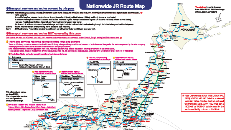 Nationwide JR Route Map Overview (Web Version 2024) - Studocu