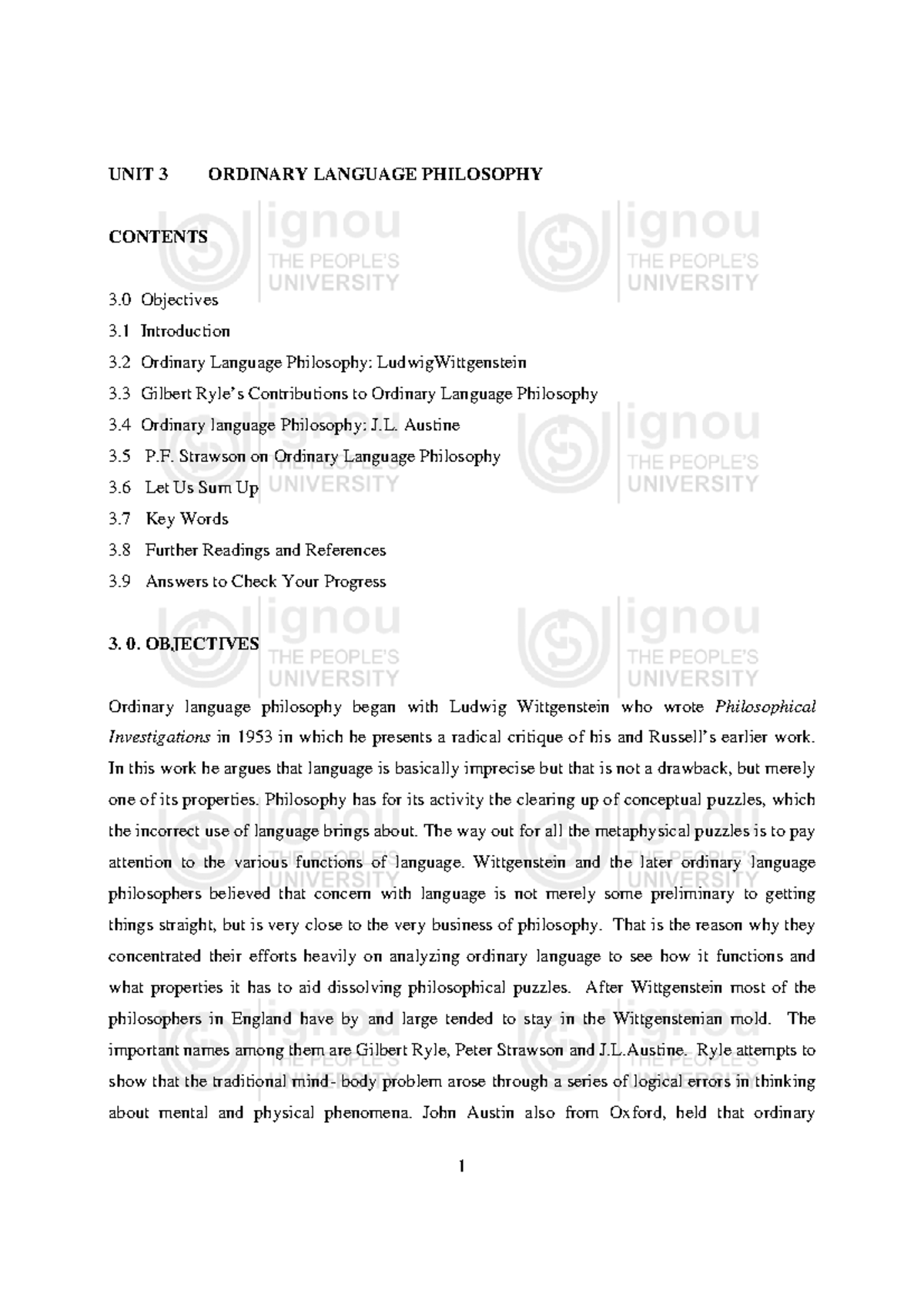 Unit 3: Ordinary Language Philosophy - Key Thinkers & Concepts - Studocu