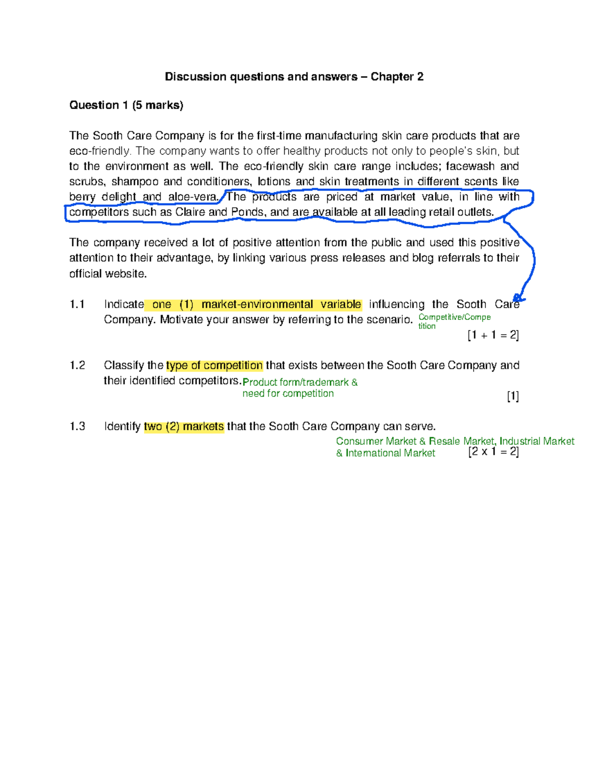 Practical Paper 2: Discussion Questions & Answers for Chapter 2 - Studocu