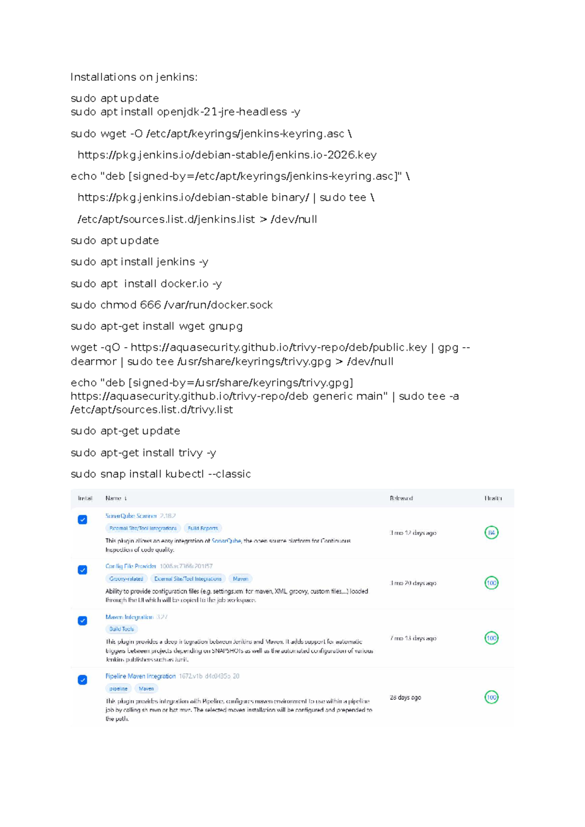 Jenkins Installations Guide: Setup & Configuration Steps - Studocu