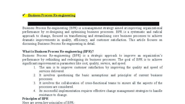 BPR and Data Mining: Strategies for Business Optimization (ERP Unit 2 ...