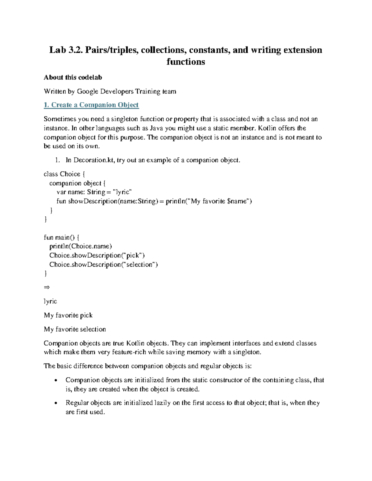 Lab 3.2: Collections, Constants, and Extension Functions in Kotlin ...