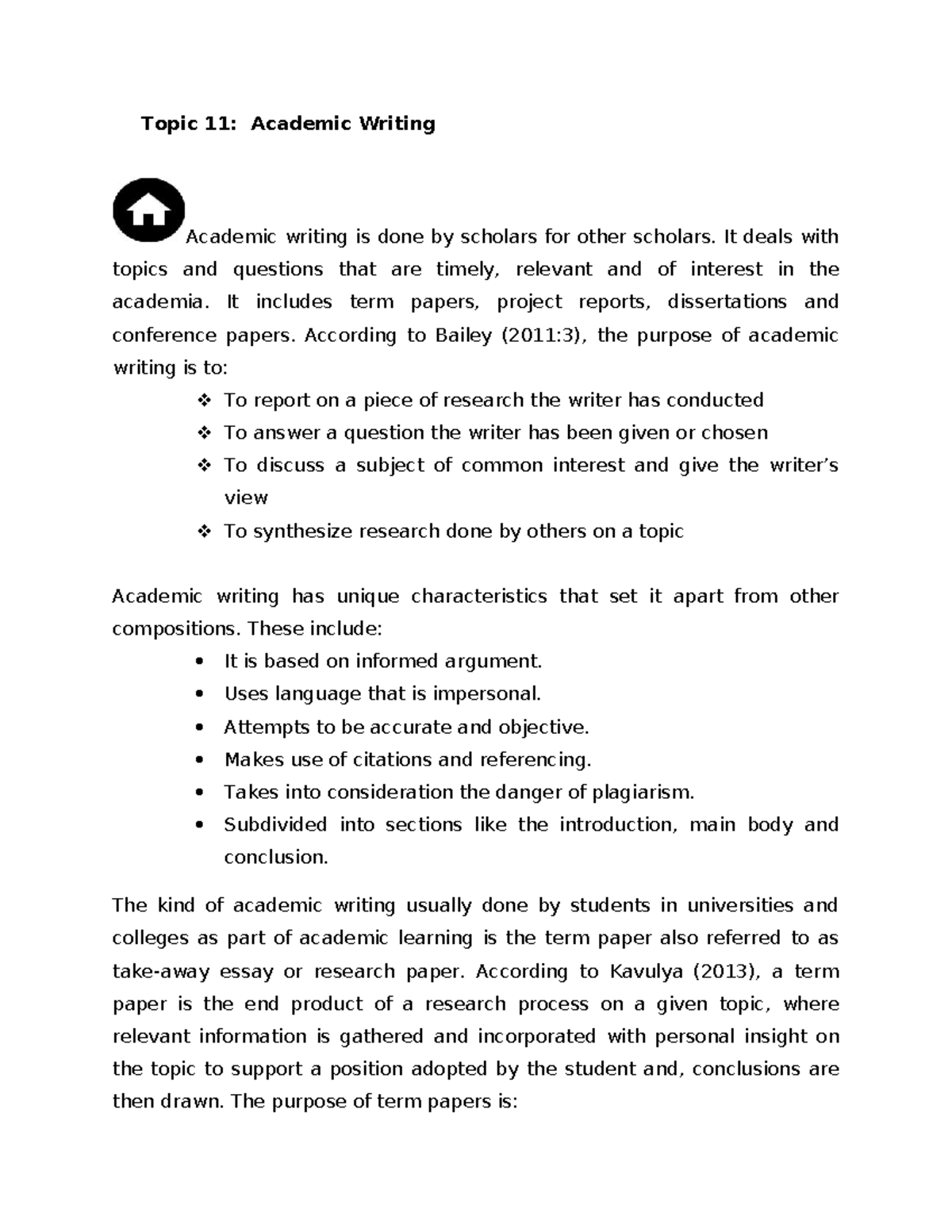 Topic 11 - Recommended for students at higher levels - Topic 11 ...