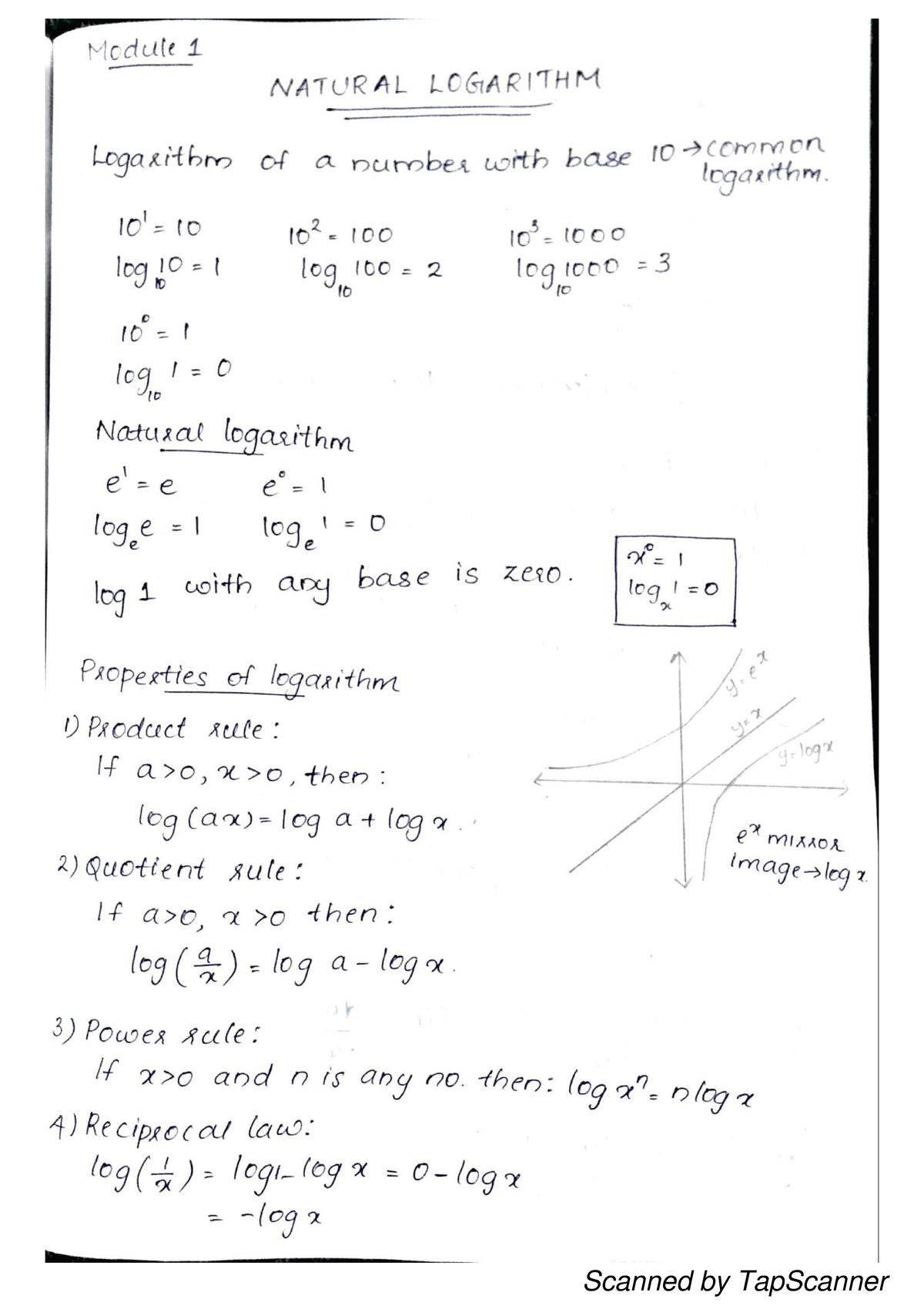 bsc maths 3rd semester module 1 nature logarithm lecture note. - Bsc ...
