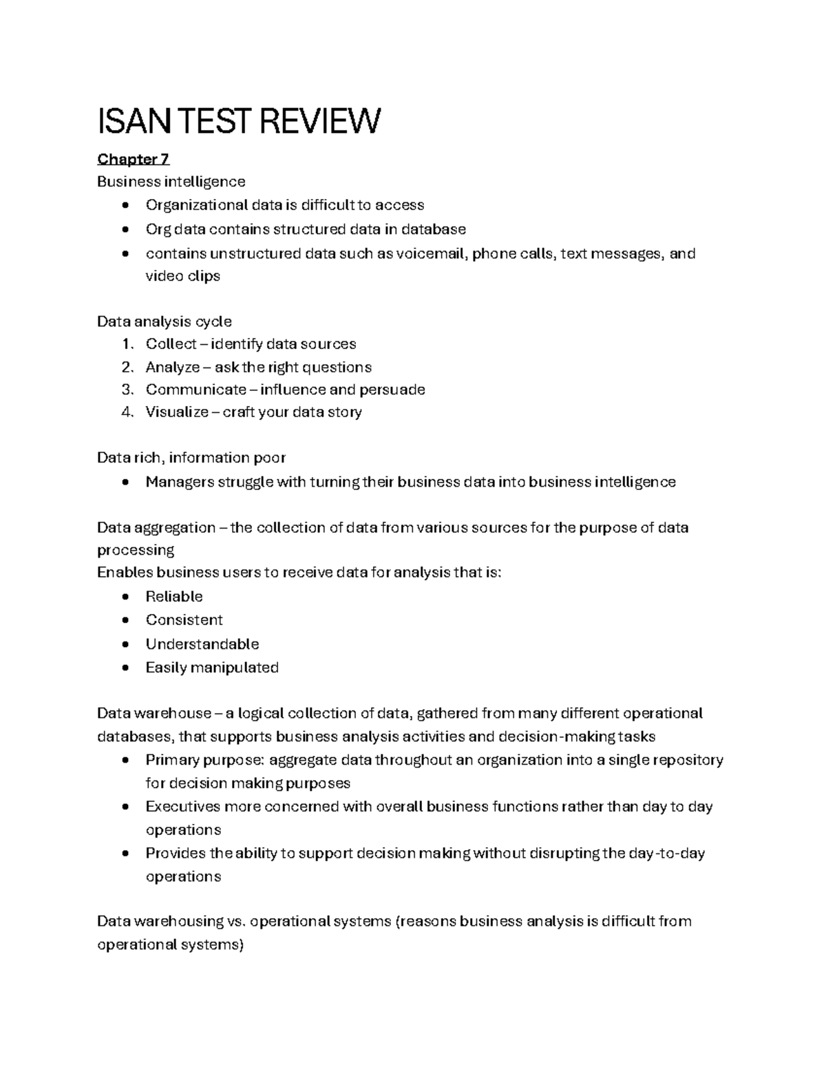 ISAN TEST REVIEW: ERP & SCM Strategies Overview - Studocu