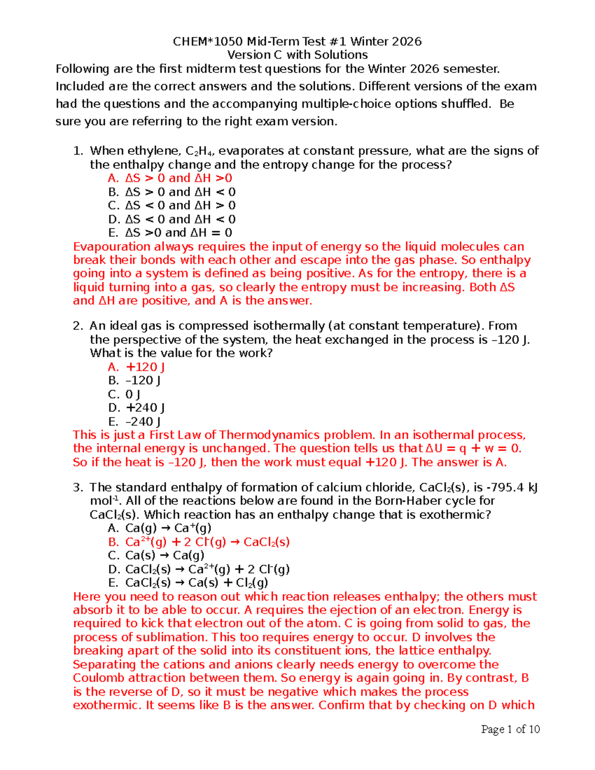 Midterm 1 2026 Version C with Solutions and Explanations - Studocu