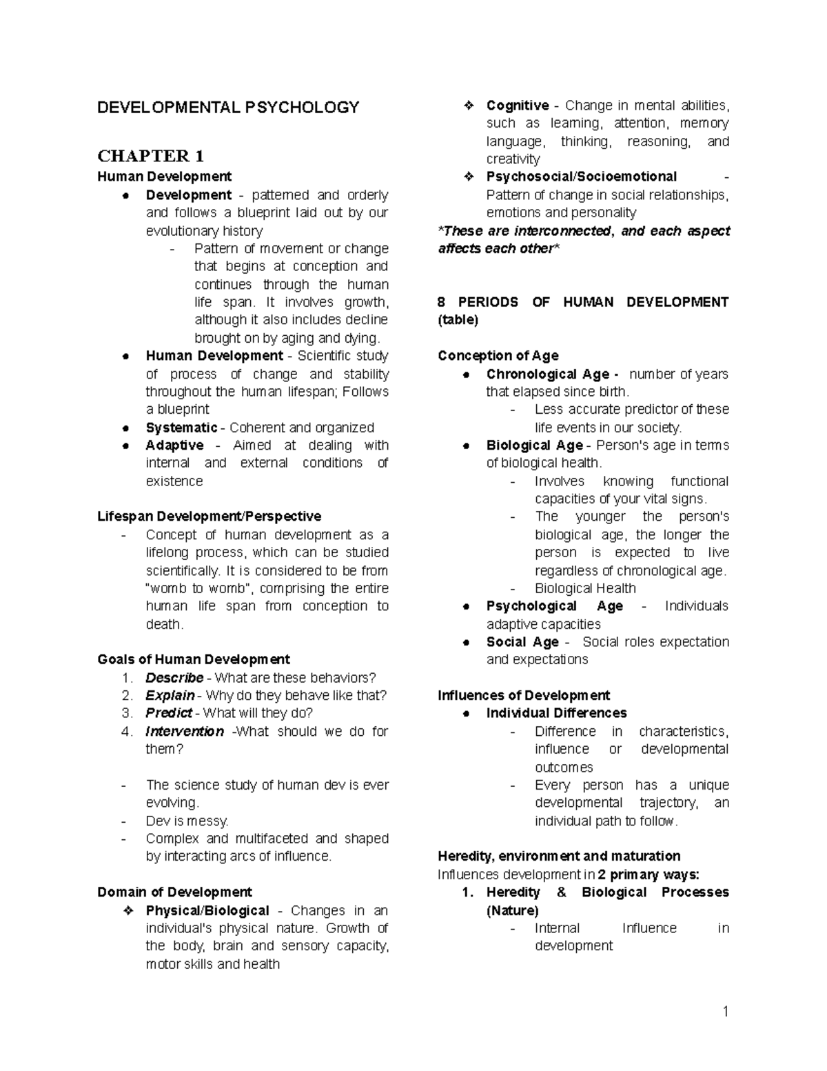 DEV PSY 3rd Term Reviewer: Key Concepts in Human Development - Studocu