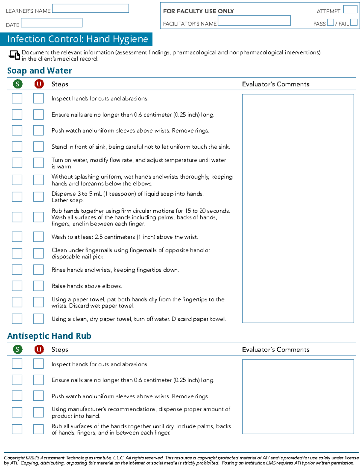 What Is Infection Control Checklist