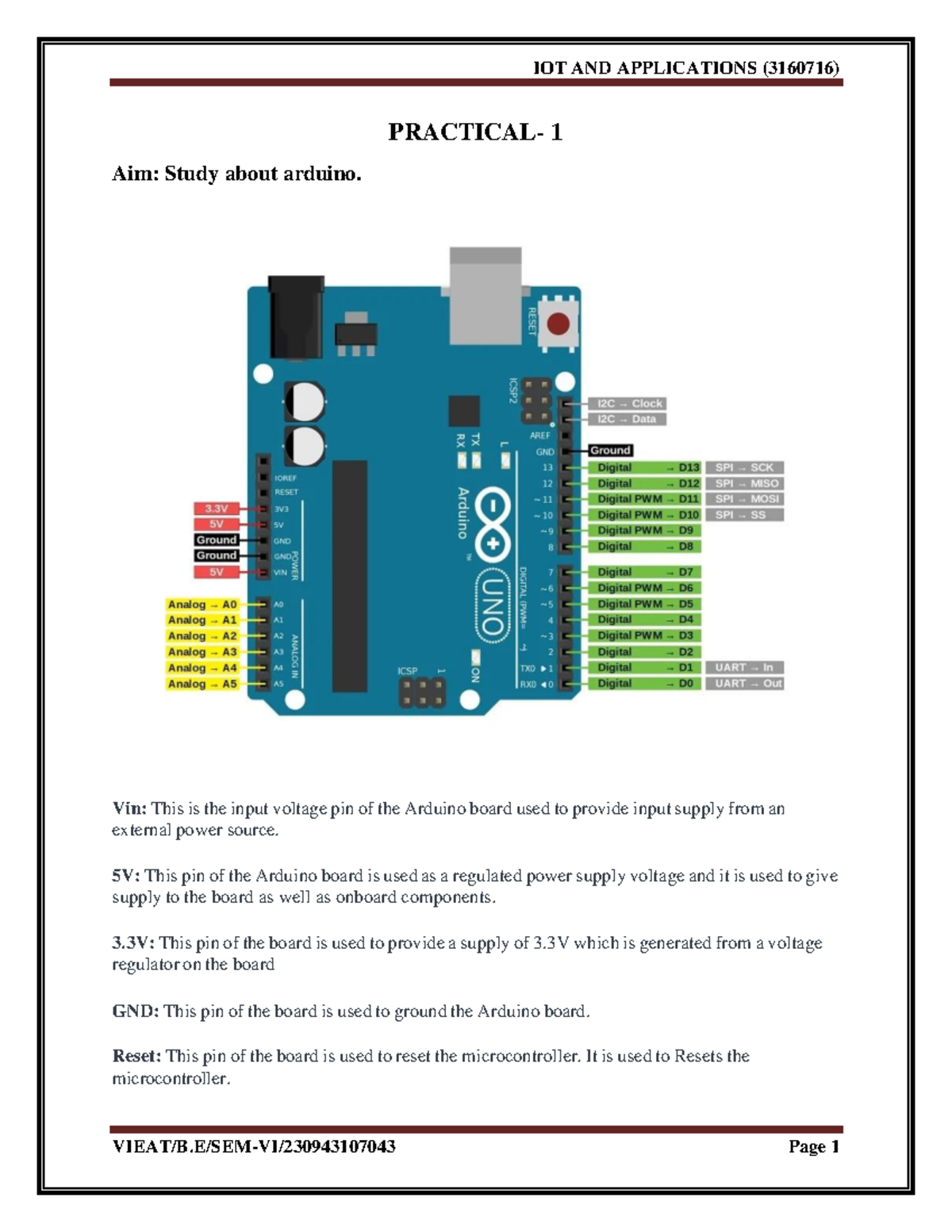 IOT AND APPLICATIONS (3160716): Arduino Basics and Practical Programs ...